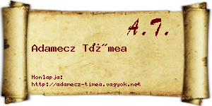 Adamecz Tímea névjegykártya