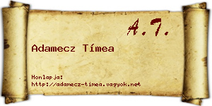 Adamecz Tímea névjegykártya